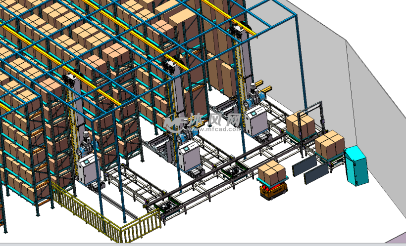 智能立體庫布局結構圖與機械設備設計